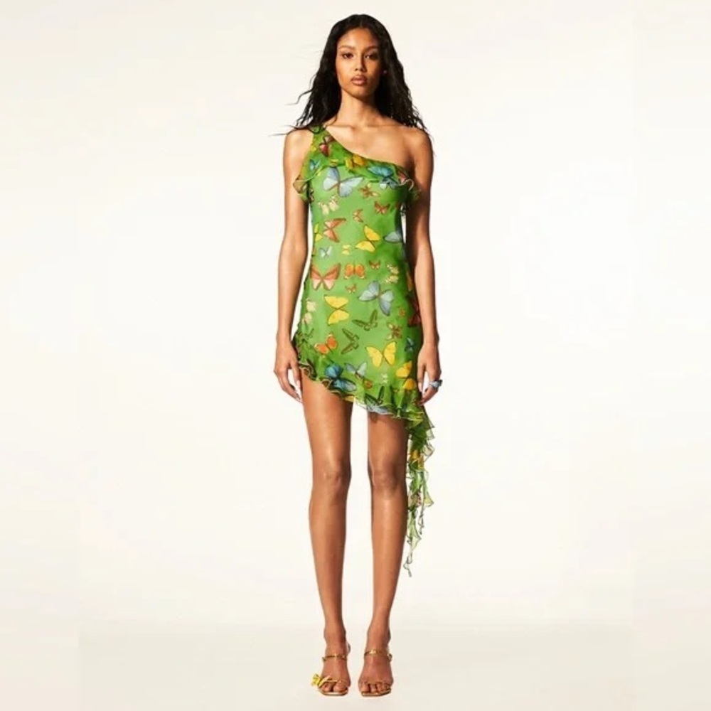 NWT Mirae Livi Butterfly Dress in Green - Size 38